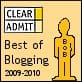 Clear Admit Best of Blogging 2009-2010